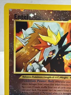 Entei #34 Black Star Promo Reverse Holo Rare Vintage Pokemon Card - LP - Image 2