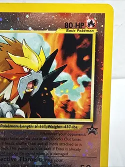 Entei #34 Black Star Promo Reverse Holo Rare Vintage Pokemon Card - LP - Image 3