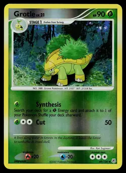 Pokemon Card - Grotle Diamond and Pearl 49/130 Reverse Holo - Image 1