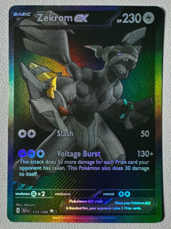 Pokemon Zekrom ex 172/086 Sv: Black Bolt Black White Rare BWR ENGLISH - Image 1