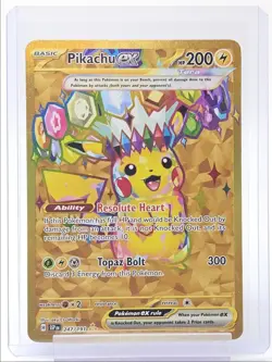 PIKACHU EX 2024 POKEMON SURGING SPARKS HYPER RARE 247/191 Q0836 - Image 1