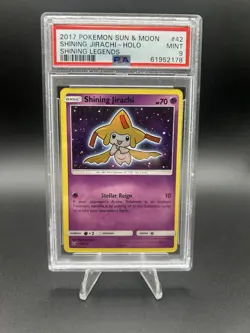 Shining Jirachi PSA 9 2017 Pokemon S&M Holo Shining Legends Rare 42/73 - Image 1