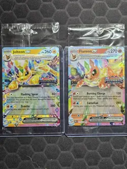 Pokemon Jolteon EX & Flareon EX Prismatic Evolutions Promo Holo 2 Cards - Image 1