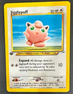Pokemon 2002 Neo Destiny 1st Edition JIGGLYPUFF 44/105 NM - never played - Image 1