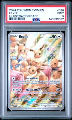 Eevee 188/167 Illustration Rare Twm En-twilight Masquerade Pokemon PSA 9 *092 - Image 1