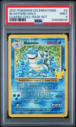 Blastoise Holo 2 Celebrations Classic Collection Pokemon PSA 9 *648 - Image 1