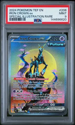 Iron Crown EX 206/162 Special Illustration Rare Pokemon PSA 9 *620 - Image 1
