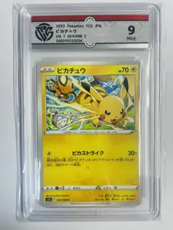 2022 Pokemon JPN Pikachu S12 F 024/098 C BGS 9 Mint VB16 - Image 1
