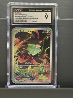 Pokemon Bulbasaur 2025 Mega Evolution 133/132 CGC 9 *Stamped* - Image 1