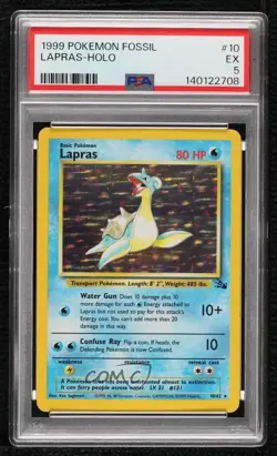 Lapras Holo Pokemon Fossil PSA 5 1999 - Image 1