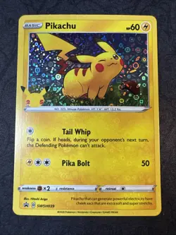 Pikachu General Mills SWSH039 Holo Black Star Promo Pokemon - Image 1