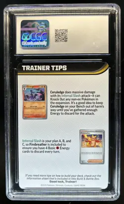 2025 Pokemon Trainer Tips Mega Charizard X Insert Card Build Battle #NNO CGC 9 - Image 2