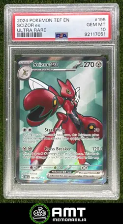 Scizor ex PSA 10 2024 Pokemon Temporal Forces #195/162 7051 Ultra Rare - Image 1
