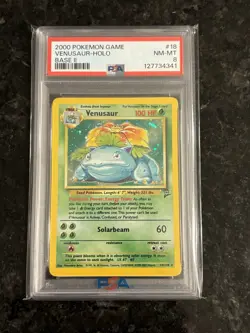 2000 POKEMON BASE SET 2 #18 VENUSAUR-HOLO PSA 8 - Image 1