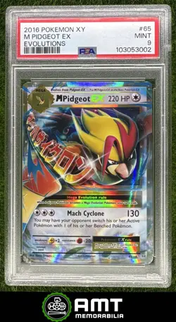 Mega Pidgeot EX PSA 9 2016 Pokemon XY Evolutions #65/108 3002 - Image 1