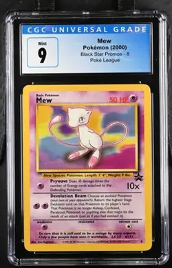 Pokemon Mew 2000 Black Star Promos 8 Pokemon League CGC 9 - Image 1