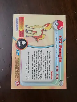 NM! Pokemon Topps #77 Ponyta TV Animation Blue Logo Series 1 - Image 2