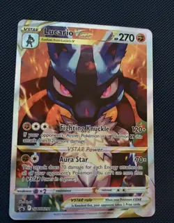Lucario VStar Holo Pokemon TCG Crown Zenith SWSH291 Promo NM - Image 2