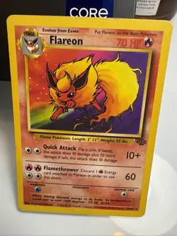 Pokemon TCG 1999 Flareon 19/64 Jungle Unlimited Non-Holo Rare Vintage LP ✨ - Image 1