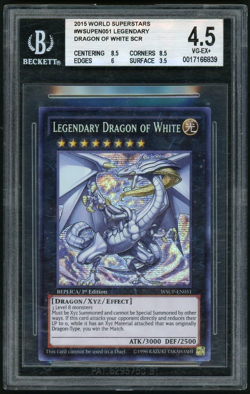 Yu-Gi-Oh World Superstars Legendary Dragon of White 2015 SCR BGS 4.5 - Image 1