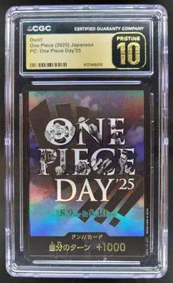 2025 ONE PIECE JAPANESE DON!! ONE PIECE DAY '25 CGC 10 PRISTINE B PT - Image 1
