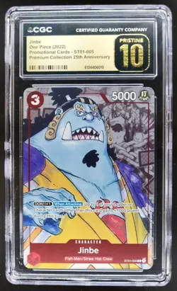 2022 ONE PIECE JINBE 25TH ANNIV PROMO ST01-005 CGC 10 PRISTINE C PT - Image 1