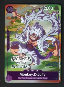 One Piece English P-041 Monkey D. Luffy Offline Regionals Finalist Promo - Image 1