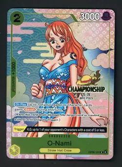 One Piece TCG O-Nami Nami OP06-101 25-26 Championship Promo - Image 1