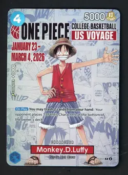2026 One Piece EN College Basketball US Voyage #055 Monkey D Luffy - Image 1