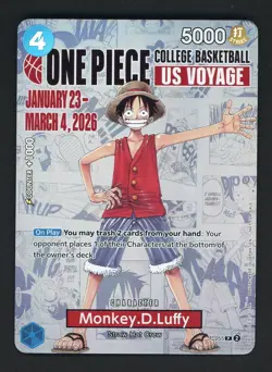 2026 One Piece EN College Basketball US Voyage #055 Monkey D Luffy - Image 1