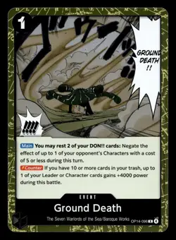 Ground Death OP14-096 The Azure Sea's Seven One Piece NM - Image 1