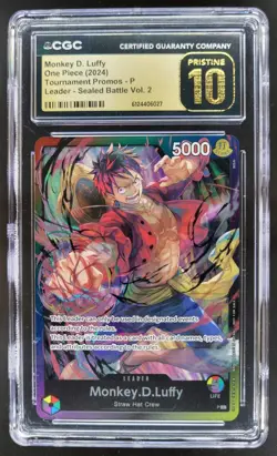 2024 ONE PIECE MONKEY D. LUFFY PROMO LEADER SEALED BATTLE CGC 10 PRISTINE B PT - Image 1