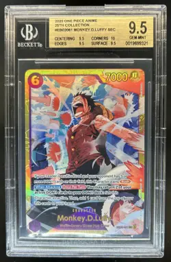 2025 One Piece Anime 25th Monkey.D.Luffy Manga Art Secret Rare #EB02-061 BGS 9.5 - Image 1