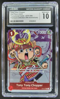 2022 ONE PIECE TONY TONY CHOPPER PROMO 25TH ST01-006 CGC 10 C PT - Image 1