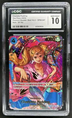 2025 One Piece The Best Vol. 2 Charlotte Pudding Promo Rare #OP06-047 CGC 10 - Image 1