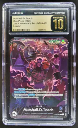 2025 ONE PIECE MARSHALL D. TEACH LEADER 2ND ANNIV OP09-081 CGC 10 PRISTINE B PT - Image 1