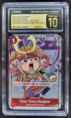 2022 ONE PIECE TONY TONY CHOPPER PROMO 25TH ST01-006 CGC 10 PRISTINE C PT - Image 1