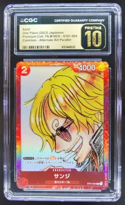 2023 ONE PIECE JP SANJI FILM RED ALT ART ST01-004 CGC 10 PRISTINE A PT - Image 1