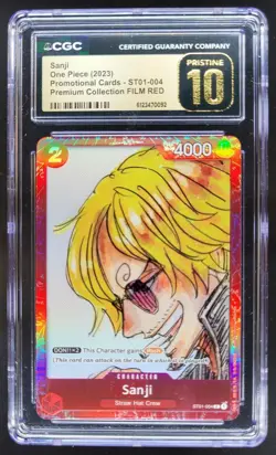 2023 ONE PIECE SANJI FILM RED PROMO ST01-004 CGC 10 PRISTINE A PT - Image 1