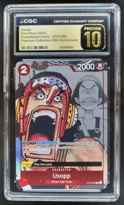 2022 ONE PIECE USOPP PROMO 25TH ST01-002 CGC 10 PRISTINE C PT - Image 1