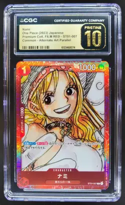 2023 ONE PIECE JP NAMI FILM RED ALT ART ST01-007 CGC 10 PRISTINE B PT - Image 1