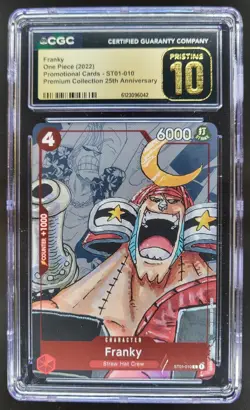 2022 ONE PIECE FRANKY PROMO 25TH ST01-010 CGC 10 PRISTINE C PT - Image 1