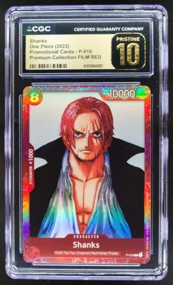 2023 ONE PIECE SHANKS PROMO FILM RED P-016 CGC 10 PRISTINE A PT - Image 1