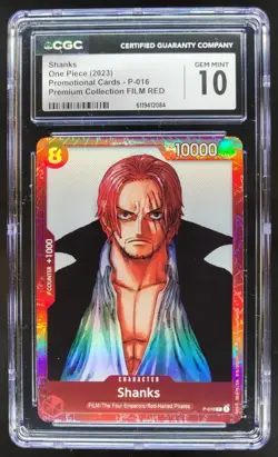 2023 ONE PIECE SHANKS PROMO FILM RED P-016 CGC 10 A PT - Image 1