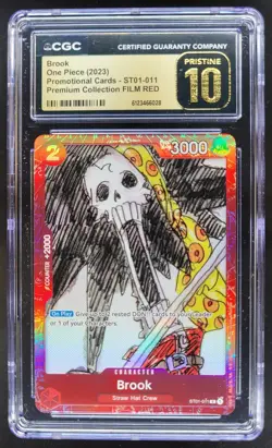 2023 ONE PIECE BROOK PROMO FILM RED ST01-011 CGC 10 PRISTINE C PT - Image 1