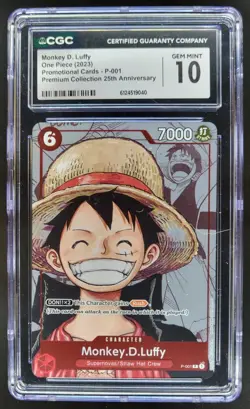 2023 ONE PIECE MONKEY D. LUFFY 25TH ANNIV PROMO P-001 CGC 10 C PT - Image 1