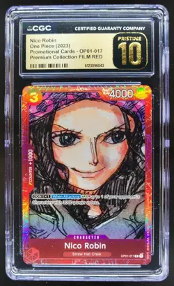 2023 ONE PIECE NICO ROBIN PROMO FILM RED OP01-017 CGC 10 PRISTINE A PT - Image 1
