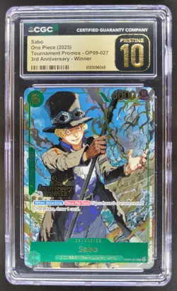 2025 ONE PIECE SABO PROMO 3RD ANNIVERSARY OP09-027 CGC 10 PRISTINE B PT - Image 1