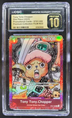 2023 ONE PIECE TONY TONY CHOPPER PROMO FILM RED ST01-006 CGC 10 PRISTINE A PT - Image 1