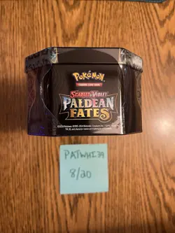 Pokemon Paldean Fates Great Tusk Ex Tin SEALED IN HAND READY FOR SHIPPING - Image 3